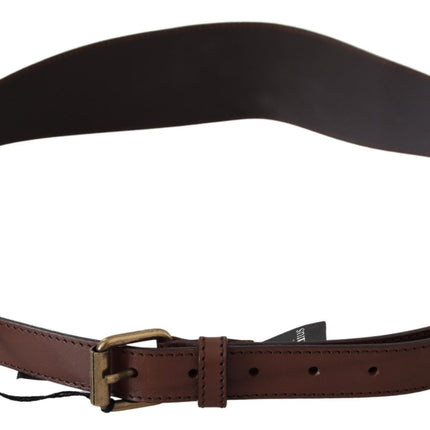 Ceinture de mode en cuir brun foncé chic