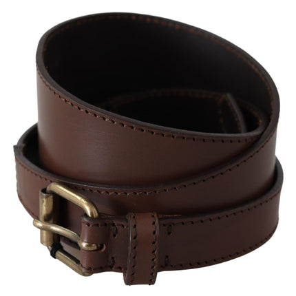 Ceinture de mode en cuir brun foncé chic