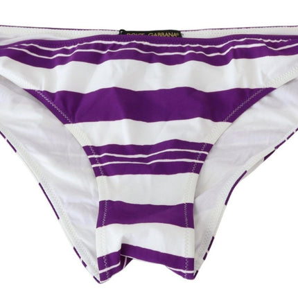 Chic Striped Bikini Bottom - Glamour au bord de la piscine sans effort