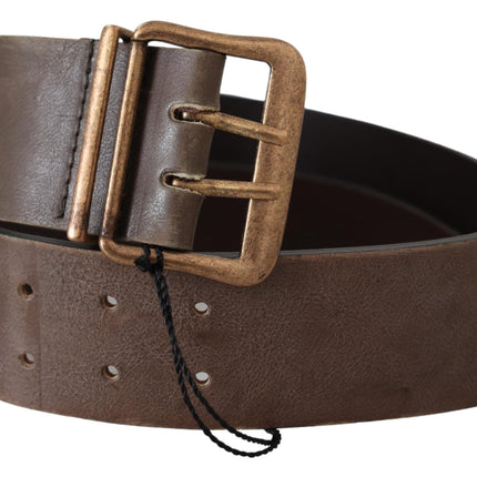 Ceinture de mode en cuir élégant en brun riche