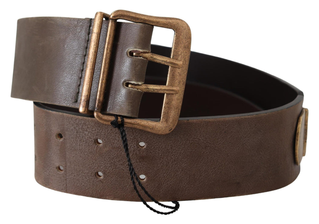 Ceinture de mode en cuir élégant en brun riche