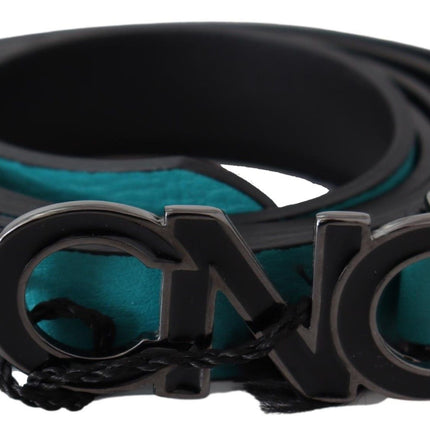 Ceinture de mode en cuir vert bleu bleu