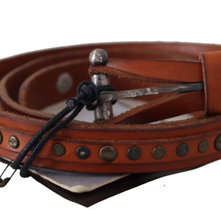 Ceinture de taille en cuir élégante en marron