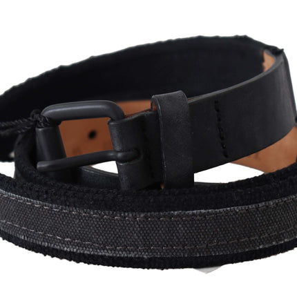 Ceinture de taille en cuir noir chic