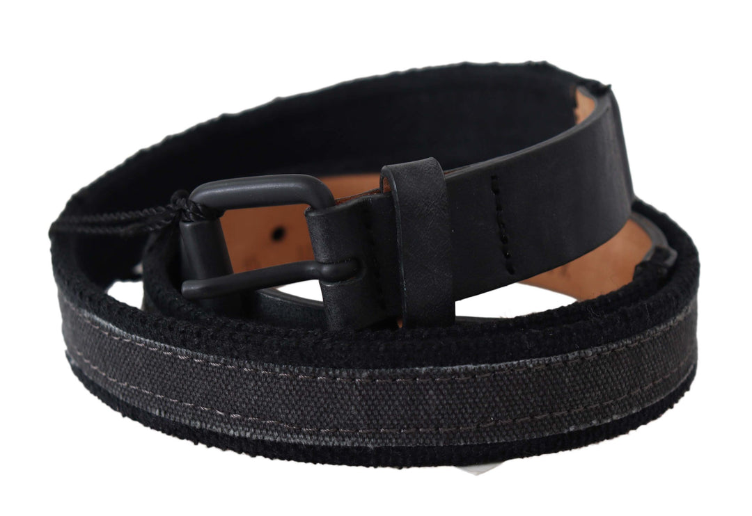 Ceinture de taille en cuir noir chic