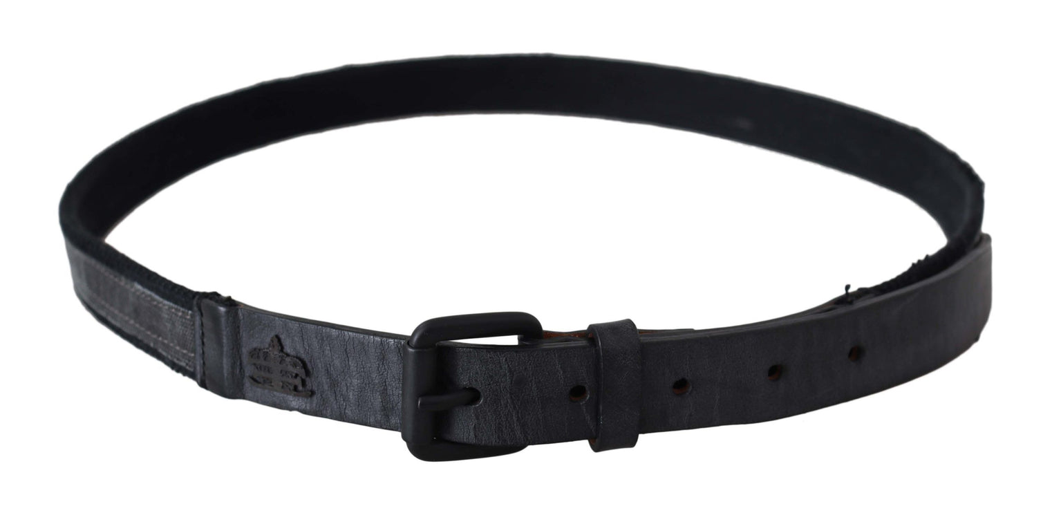 Ceinture de taille en cuir noir chic