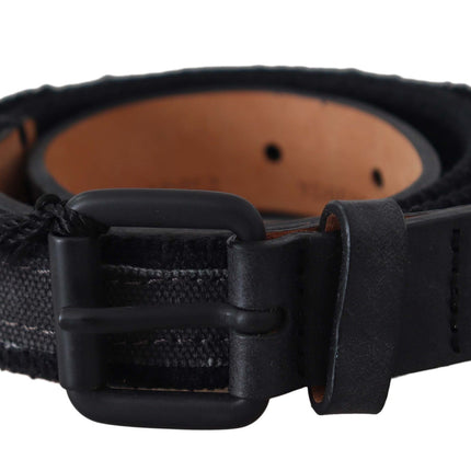 Ceinture de taille en cuir noir chic