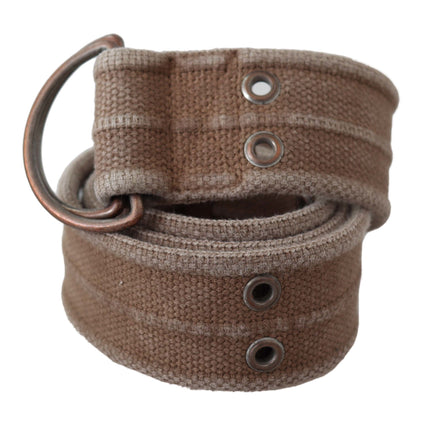 Ceinture réglable en cuir beige chic