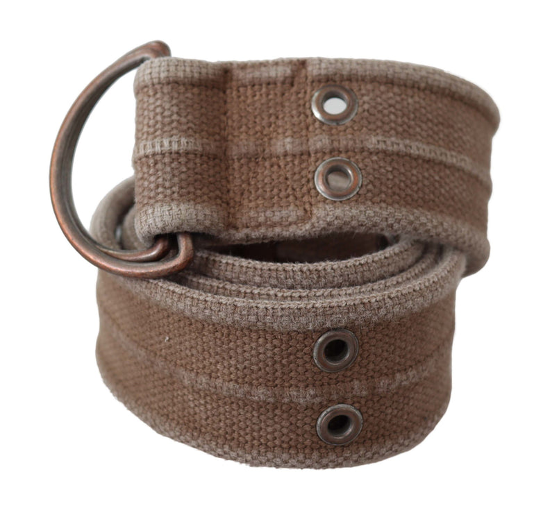 Ceinture réglable en cuir beige chic