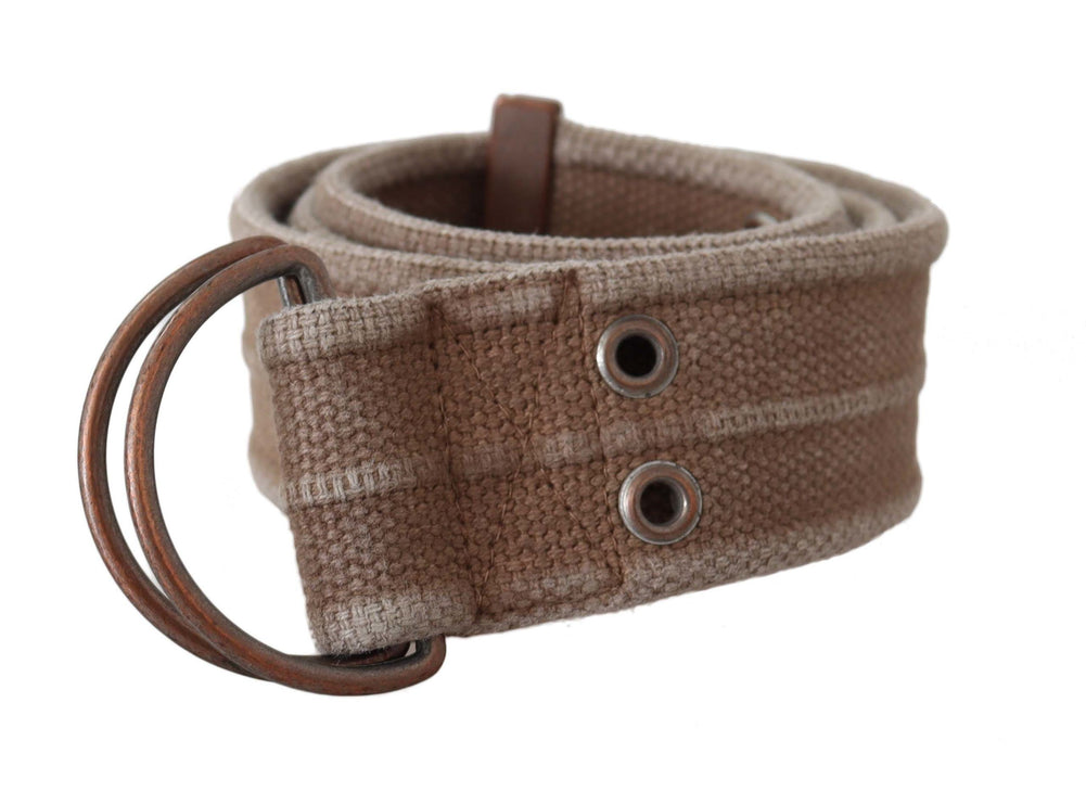 Ceinture réglable en cuir beige chic