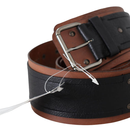 Ceinture de mode en cuir élégant en noir brun