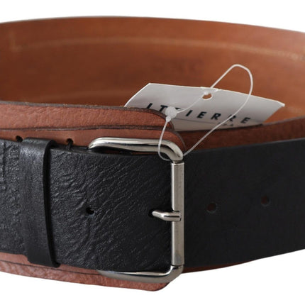 Ceinture de mode en cuir élégant en noir brun