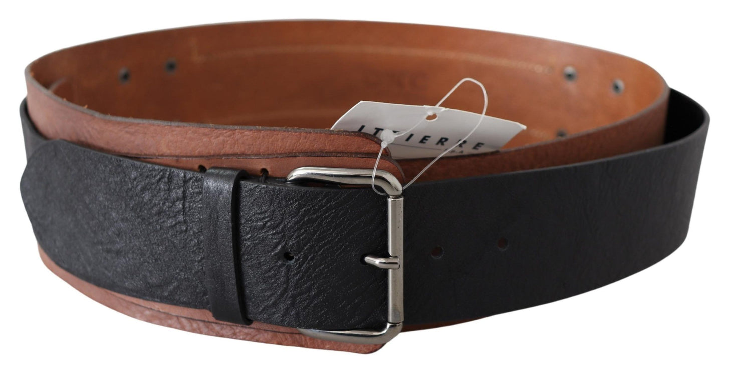 Ceinture de mode en cuir élégant en noir brun