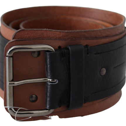 Ceinture de mode en cuir élégant en noir brun