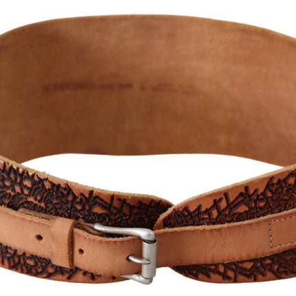 Ceinture de mode en cuir marron élégant