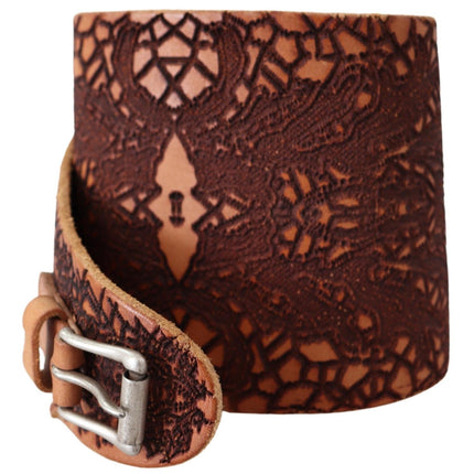 Ceinture de mode en cuir marron élégant