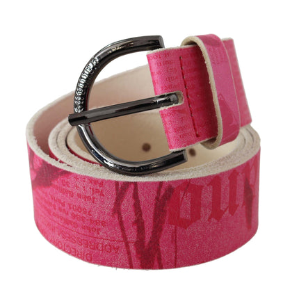 Ceinture de mode en cuir rose élégant