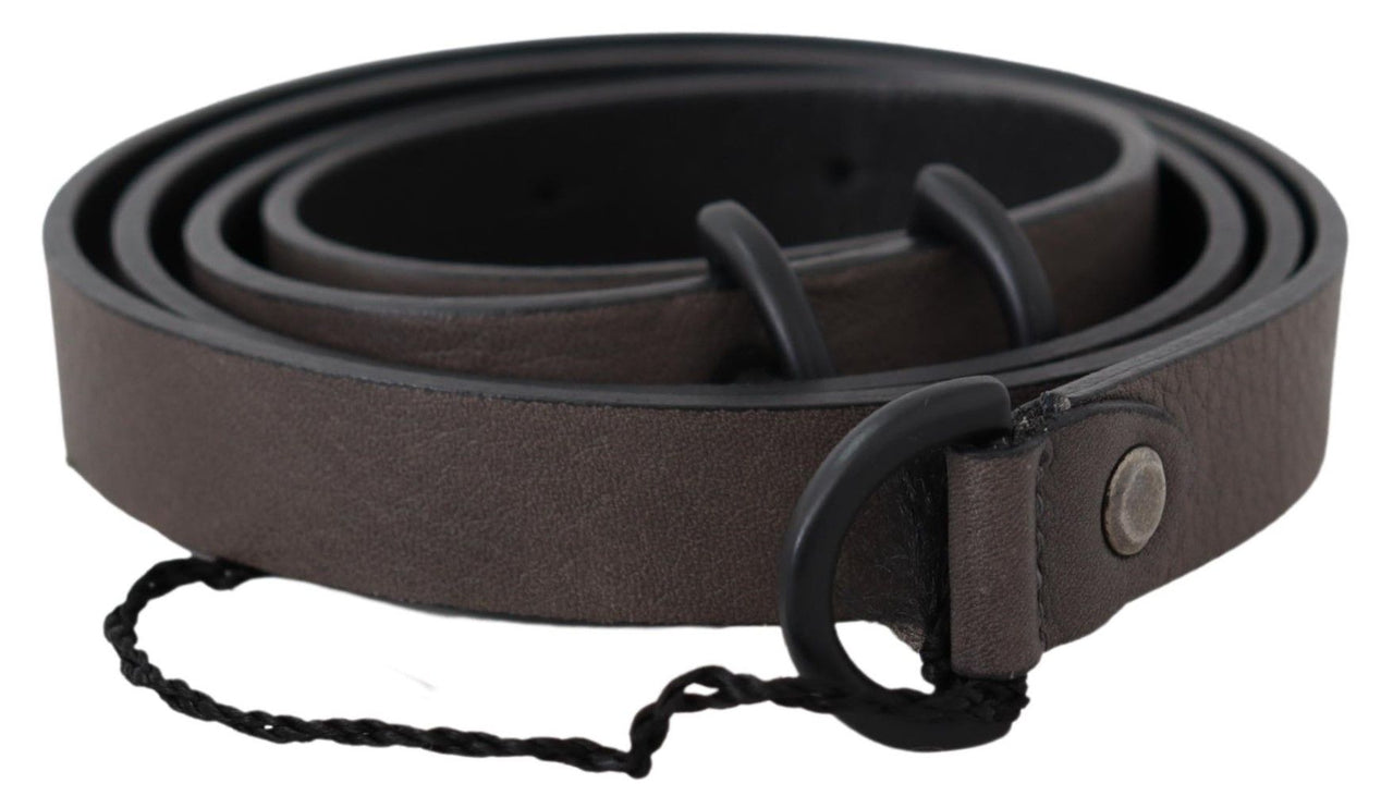 Ceinture en cuir brun foncé élégant