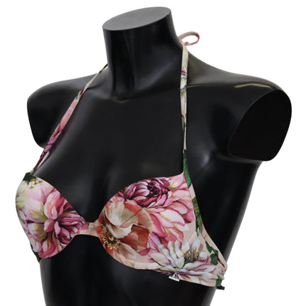 Top bikini elastico di eleganza floreale