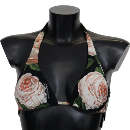 Elegante top bikini con stampa floreale