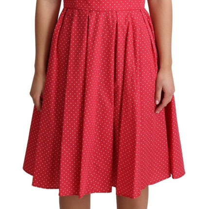 Polka-Dot Sleeveless A-Line Dress