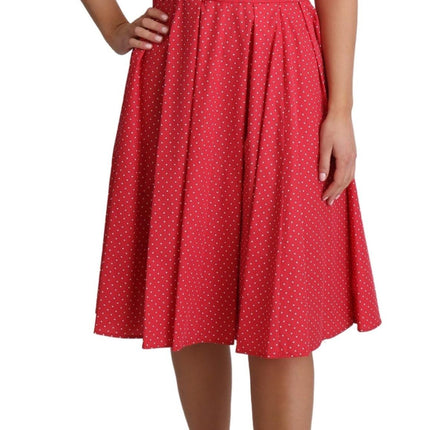 Polka-Dot Sleeveless A-Line Dress