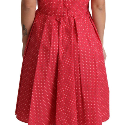 Polka-Dot Sleeveless A-Line Dress