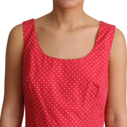 Polka-Dot Sleeveless A-Line Dress