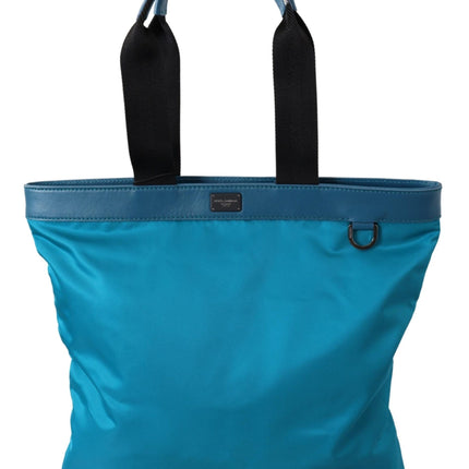 Sac fourre-tout en nylon Blue Sapphire avec détail du logo