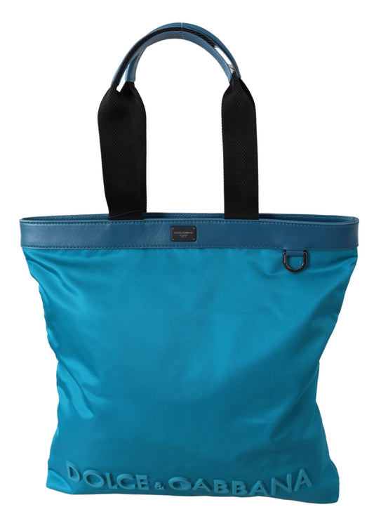 Sac fourre-tout en nylon Blue Sapphire avec détail du logo