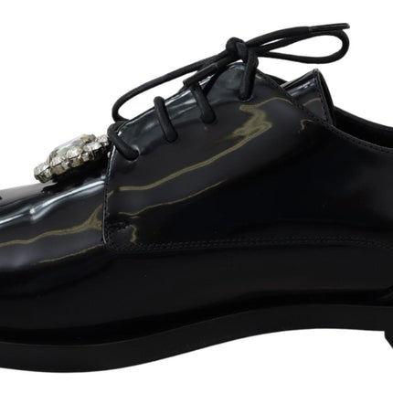 Chaussures de robe derby embellies en cristal