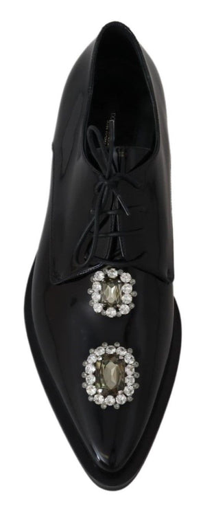 Chaussures de robe derby embellies en cristal