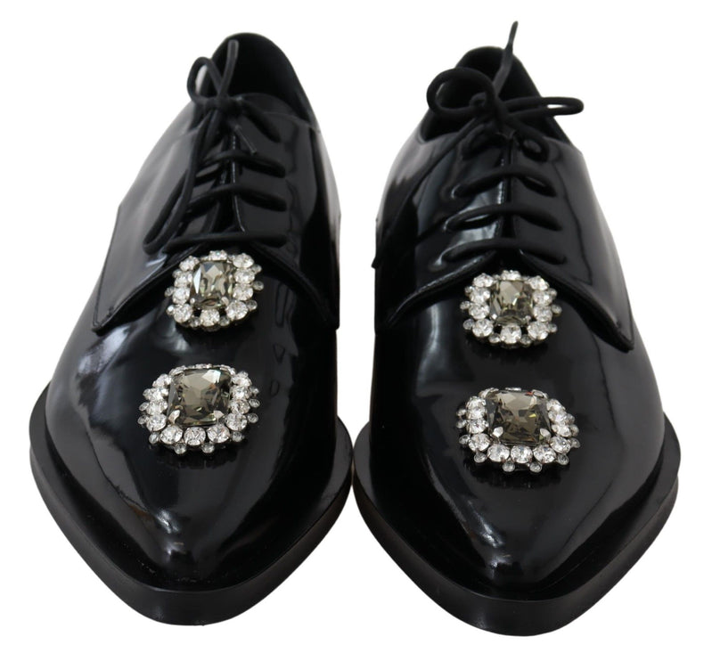 Chaussures de robe derby embellies en cristal