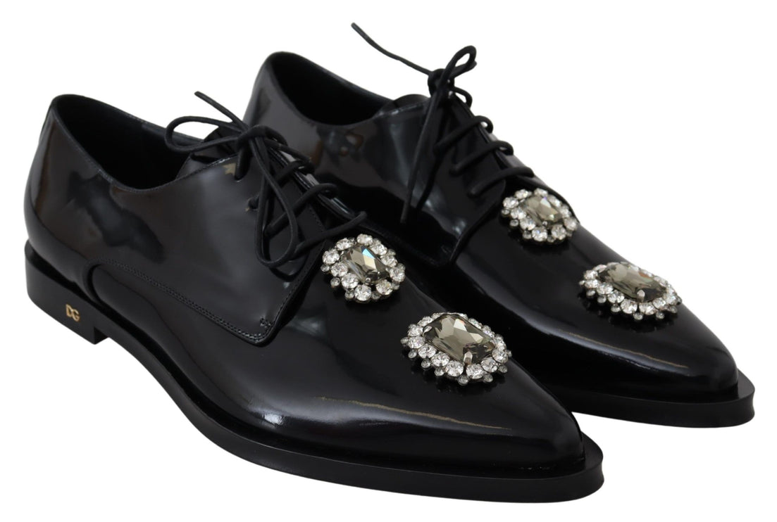 Chaussures de robe derby embellies en cristal