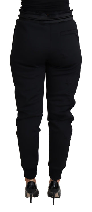 Pantalon de jogger noir élégant avec logo emblématique