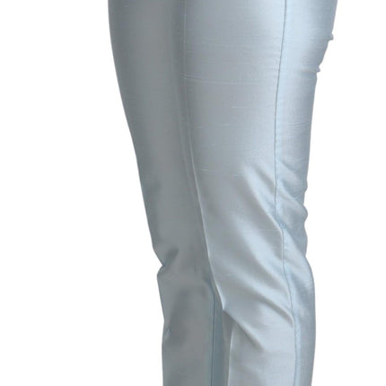 Pantalon de soie taille haute