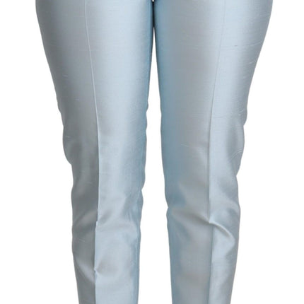 Pantalon de soie taille haute