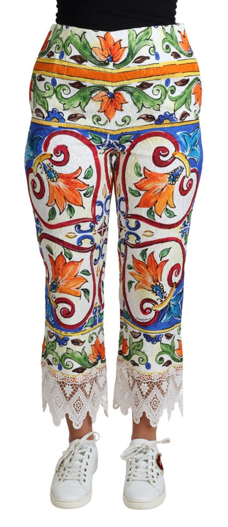 Pantalon de taille haute majolique