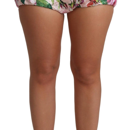 Chique roze bloemenhoge taille hot pants