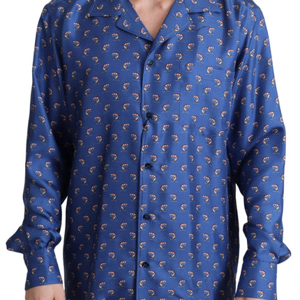 Silk Beach Chair Print Casual Shirt