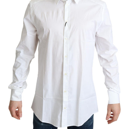 Elegant wit katoen stretch shirt