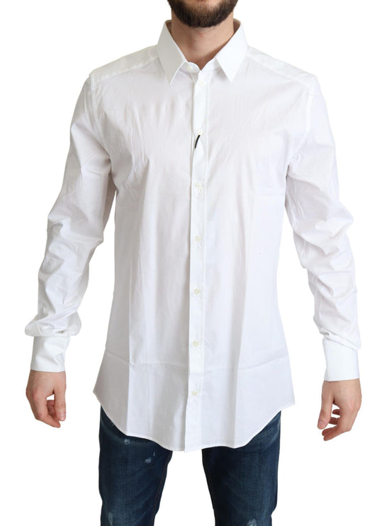 Elegant wit katoen stretch shirt