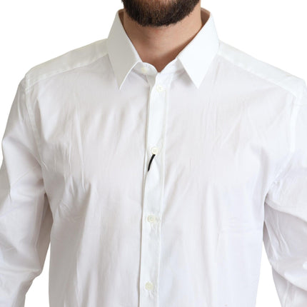 Elegant wit katoen stretch shirt