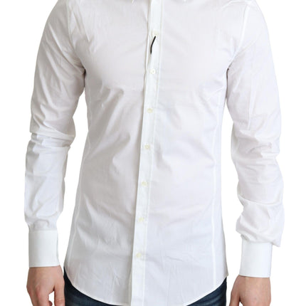 Elegant wit katoen stretch shirt