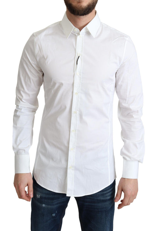 Elegant wit katoen stretch shirt