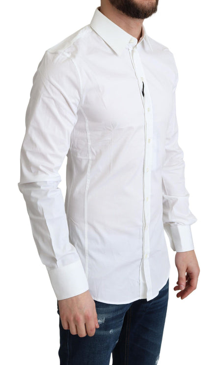 Elegant wit katoen stretch shirt