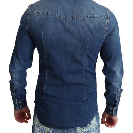 Elegant denim lange mouw casual shirt