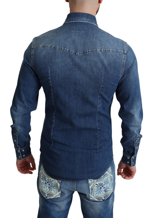 Elegant denim lange mouw casual shirt