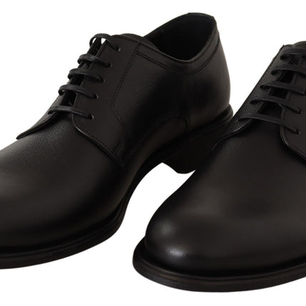 Eleganti scarpe derby in pelle nera