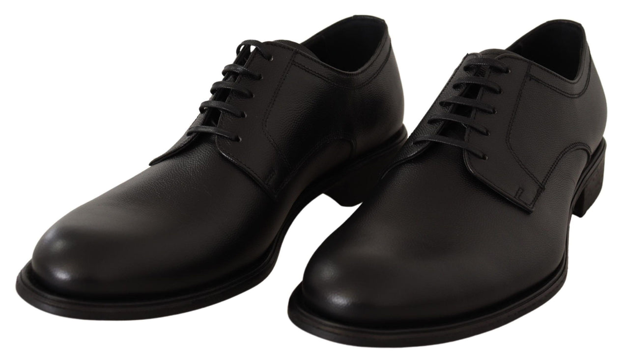 Eleganti scarpe derby in pelle nera